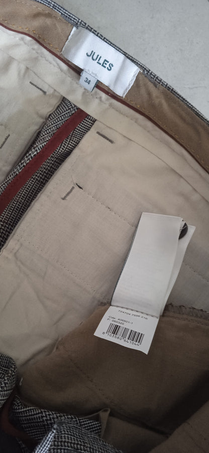 Pantalon chino slim à carreaux