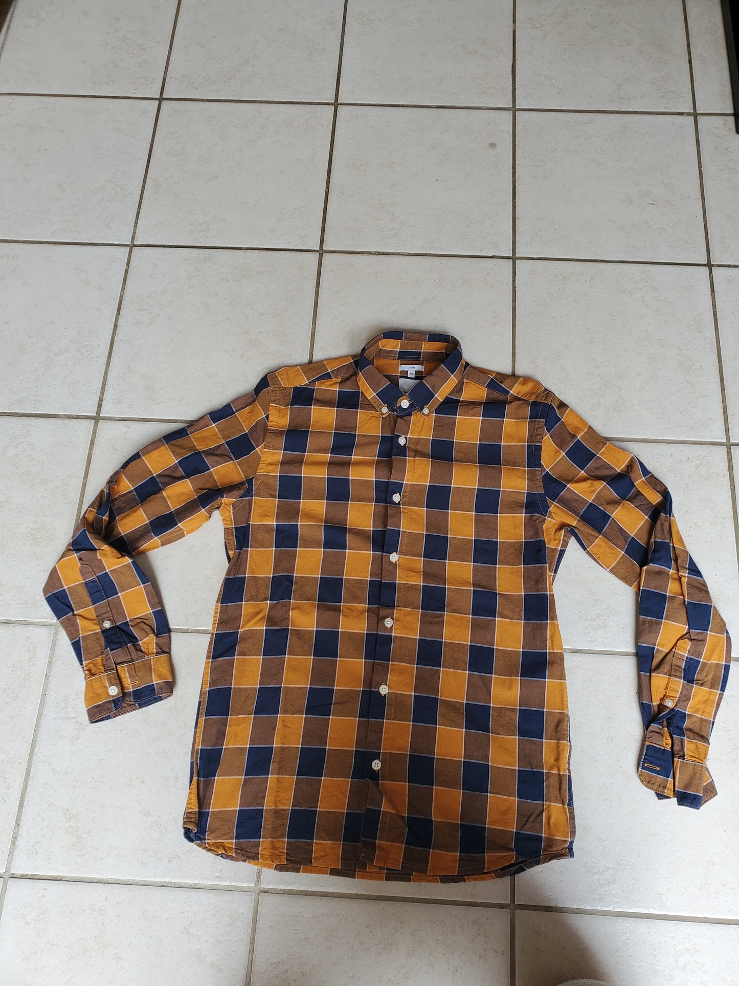 Chemise slim à carreaux