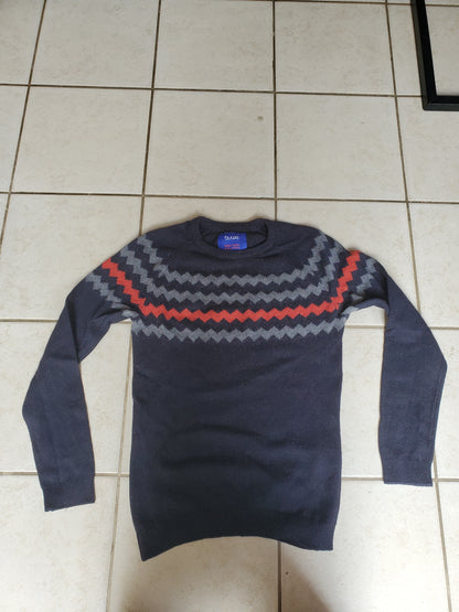 Pull jacquard tricolore