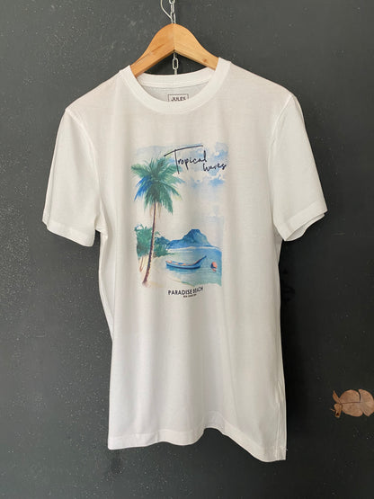 Tee shirt imprimé placé paysage