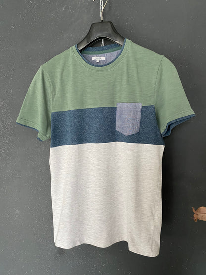 Teeshirt (b) vert marine gris