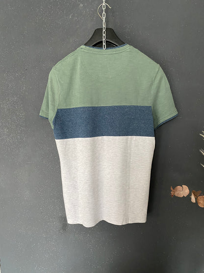 Teeshirt (b) vert marine gris