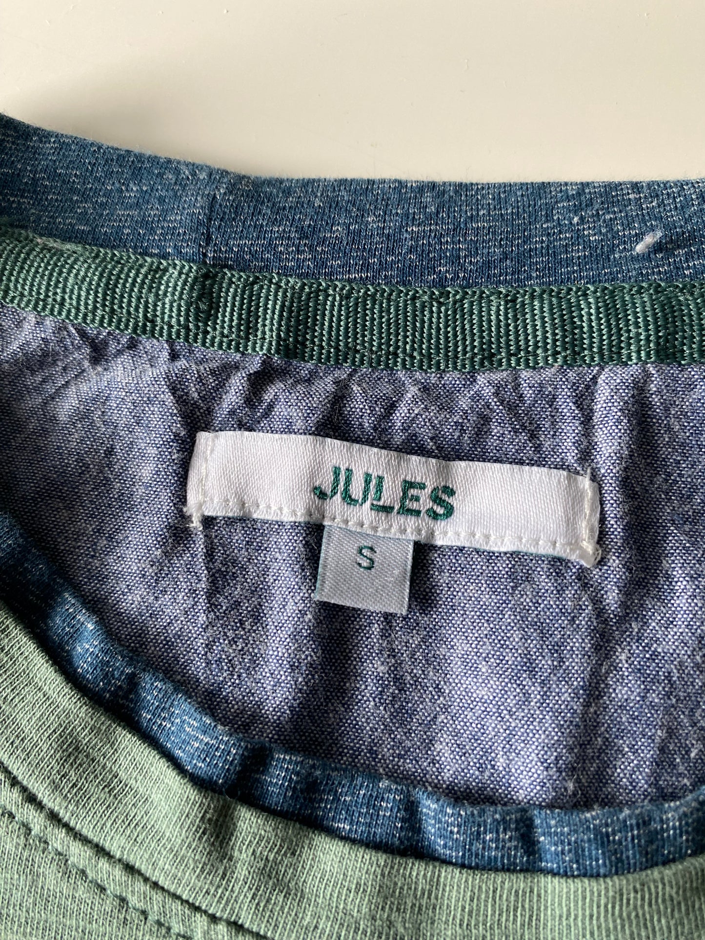 Teeshirt (b) vert marine gris