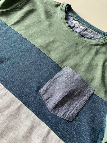 Teeshirt (b) vert marine gris