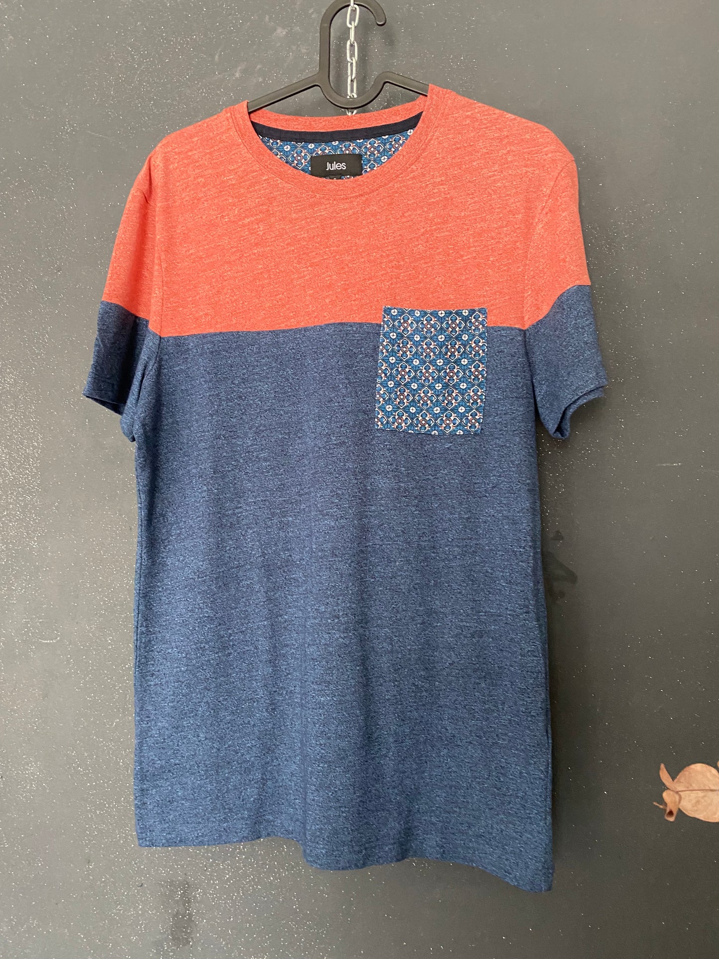 Teeshirt (d) brique marine poche à détails