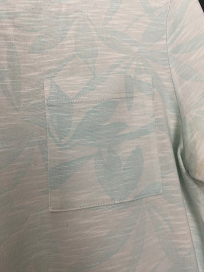 Teeshirt (h) vert d’eau motifs feuilles - regular