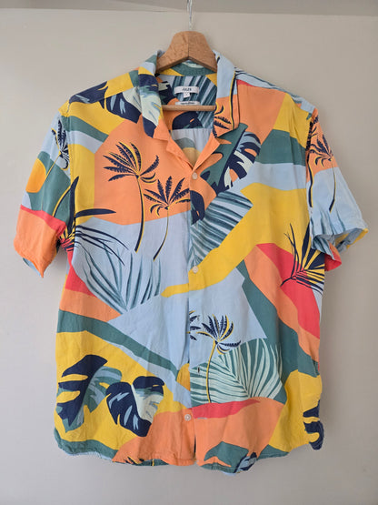 Chemise hawaïenne palmiers viscose ecovero