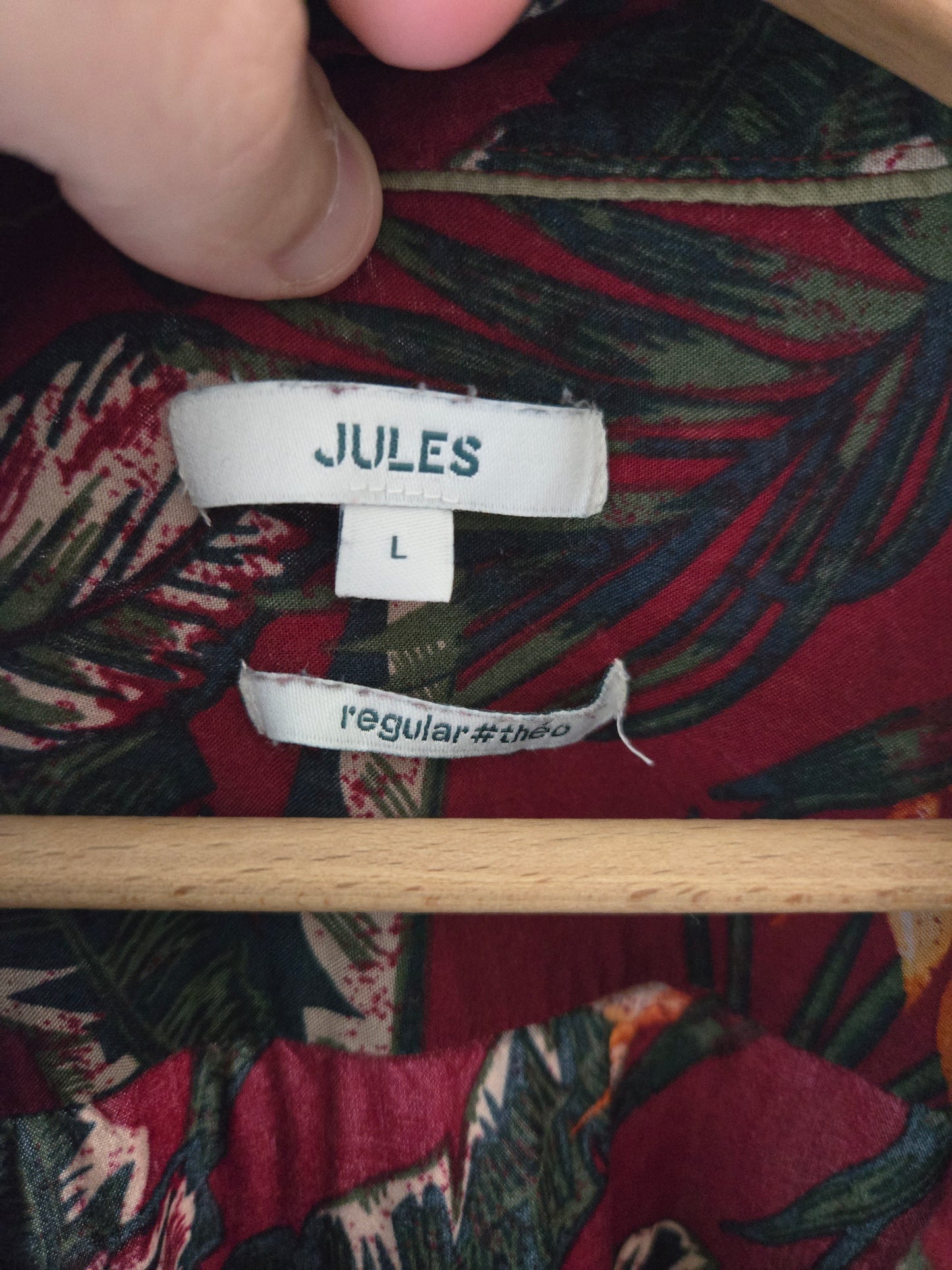 Chemise regular imprimé feuillage viscos