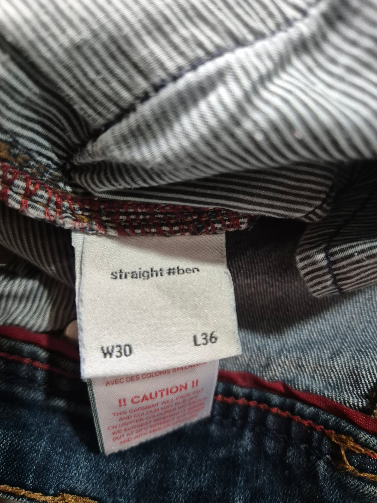 Jean straight en coton et polyester recyclés