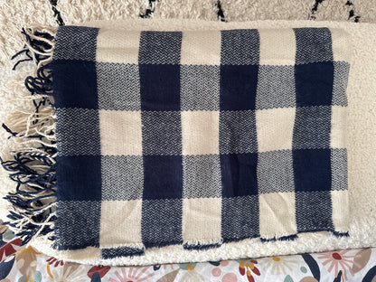 Echarpe carreaux bicolore