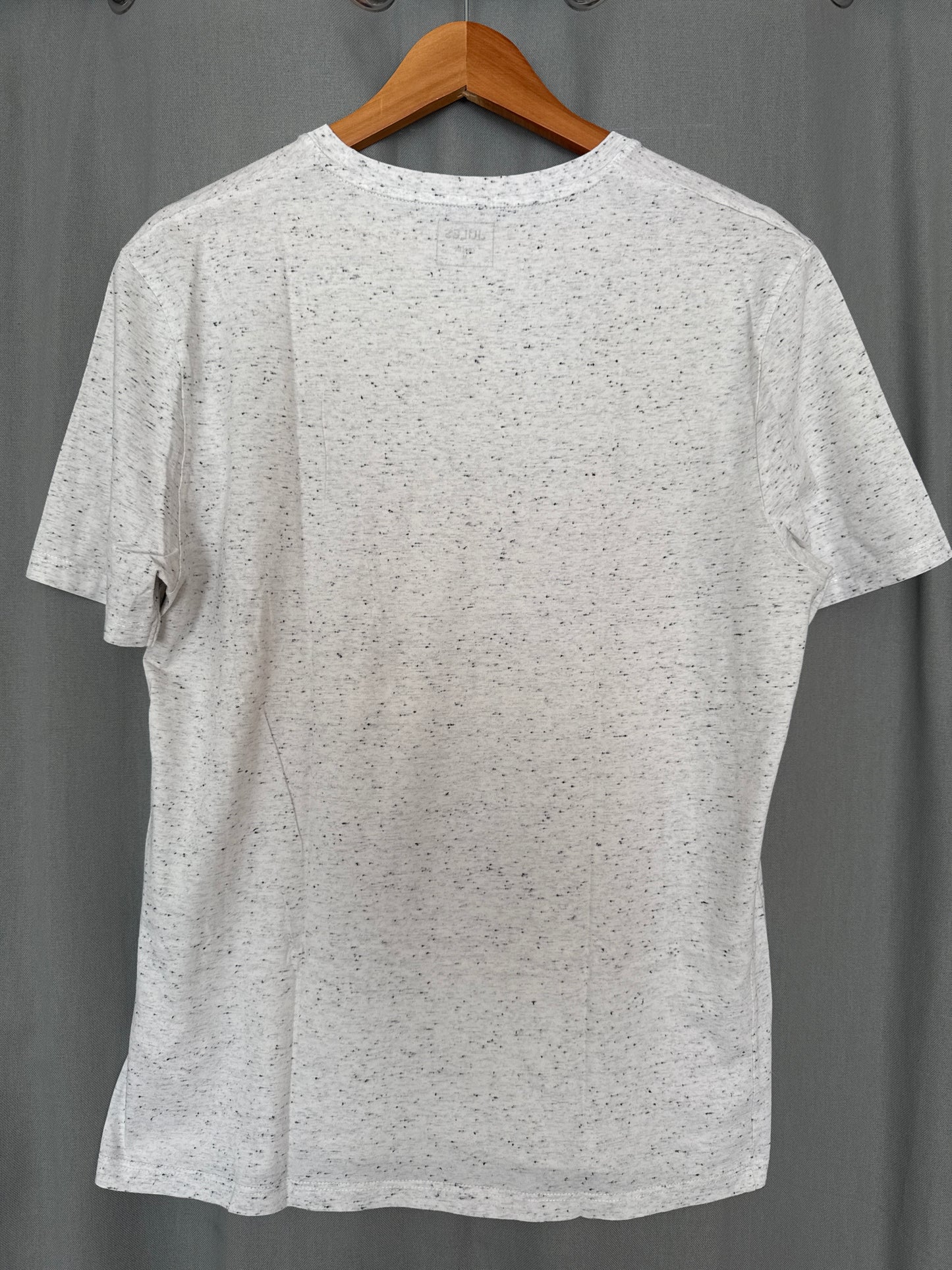 Tee-shirt moucheté broderie poitrine cot