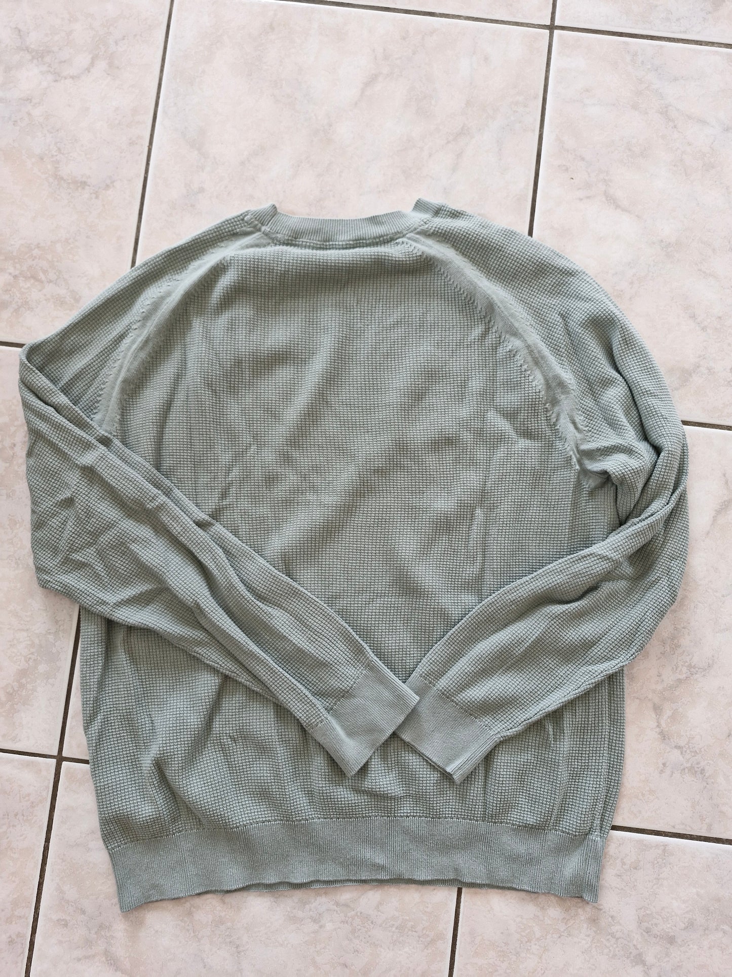 Pull col rond maille gaufrée
