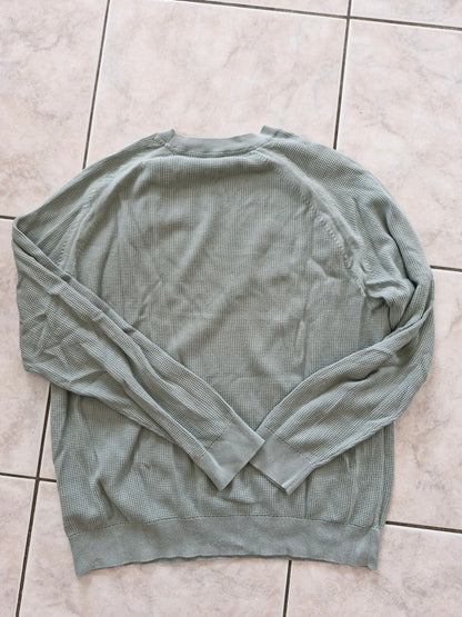 Pull col rond maille gaufrée