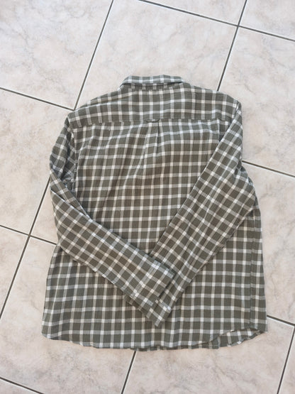 Chemise regular à carreaux en coton biologique