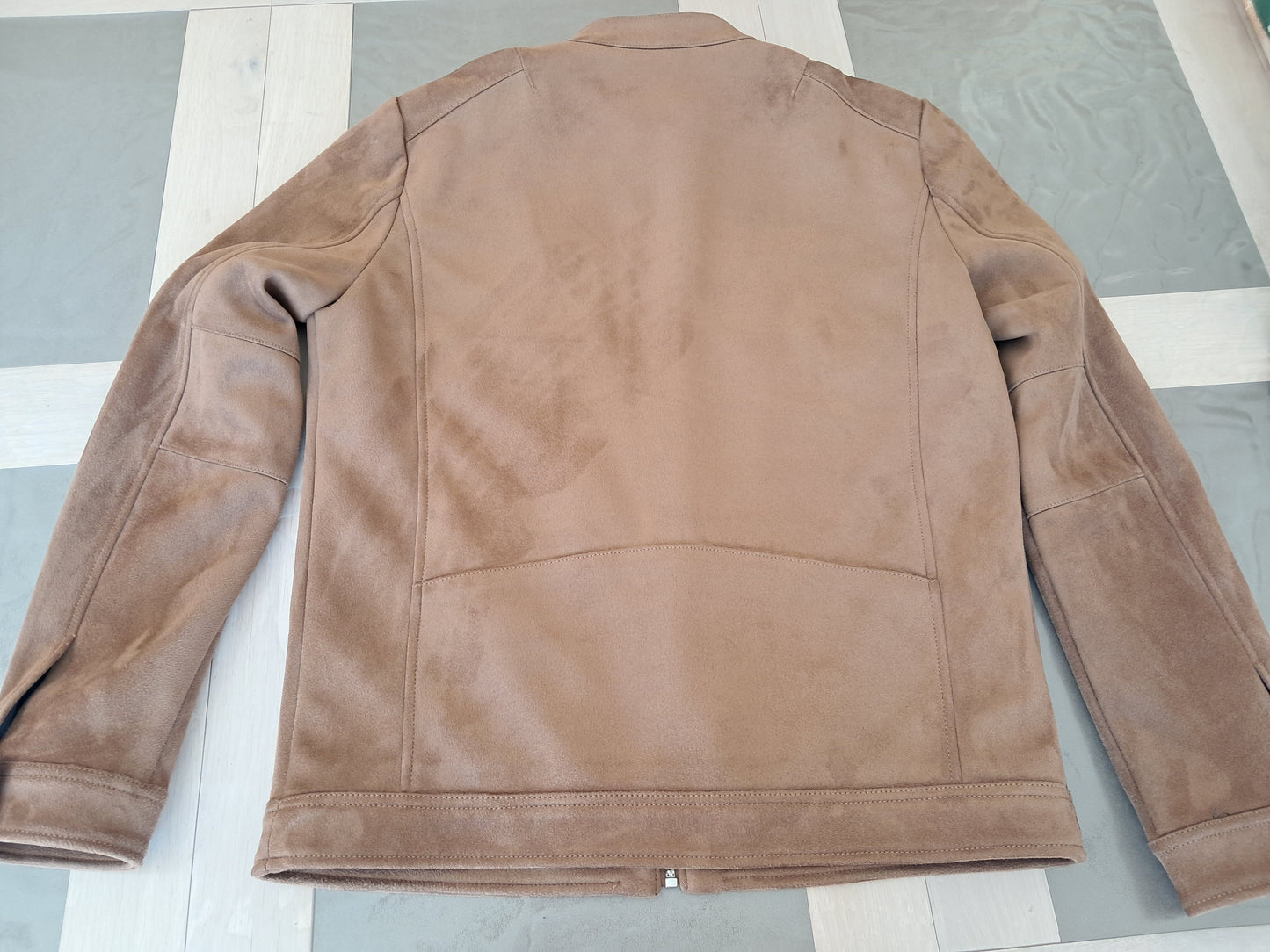 Blouson zippé suédine