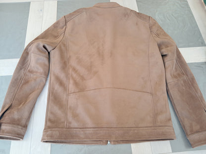 Blouson zippé suédine