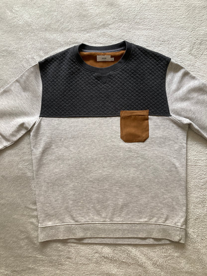 Pull col rond gris