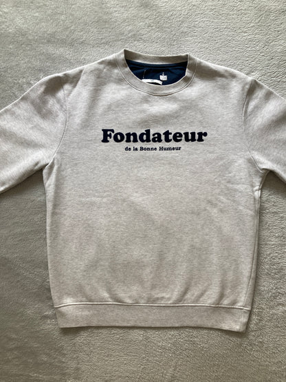 Pull col rond Fondateur de la bonne humeur