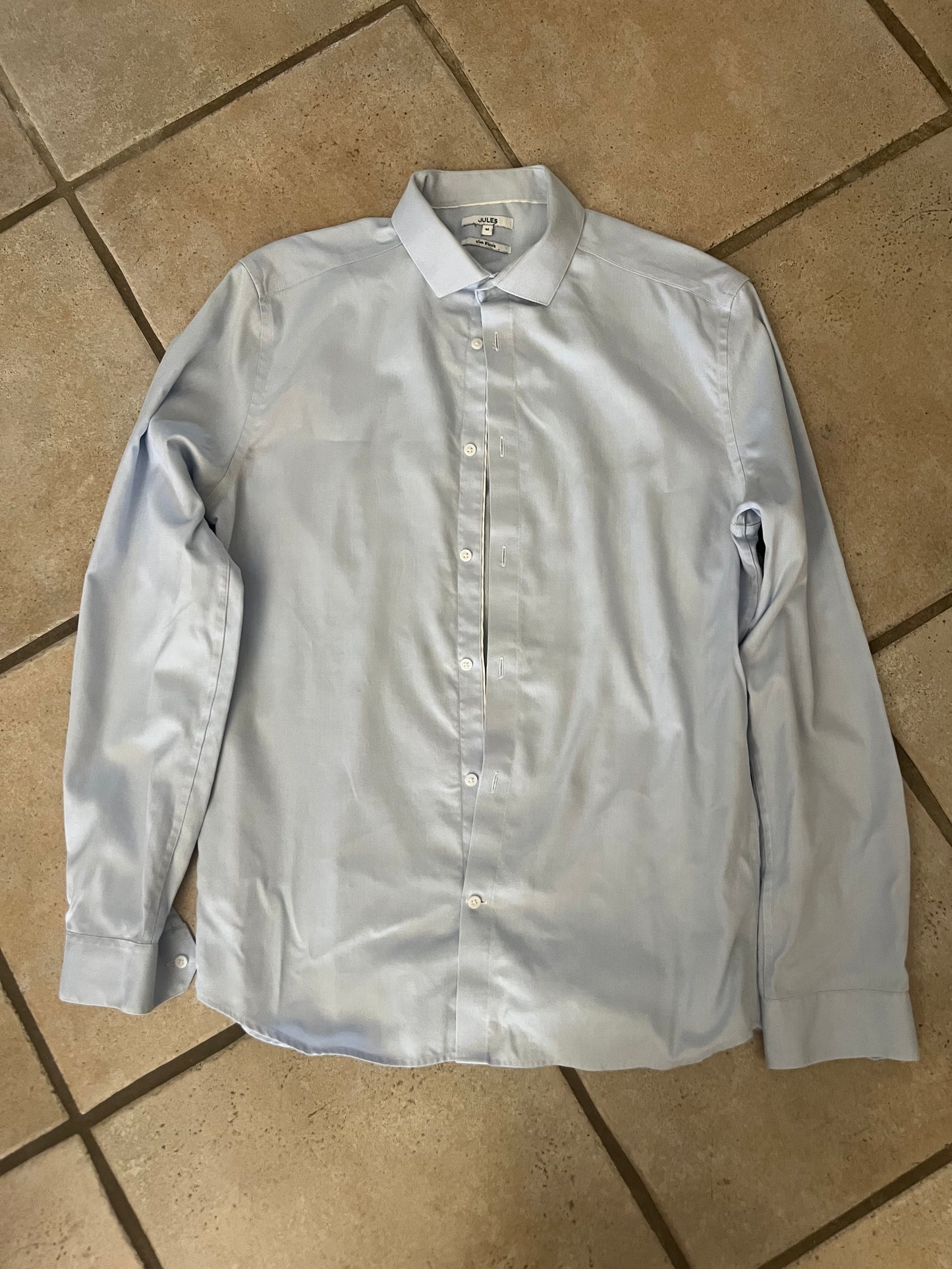 Chemise slim sans repassage unie coton