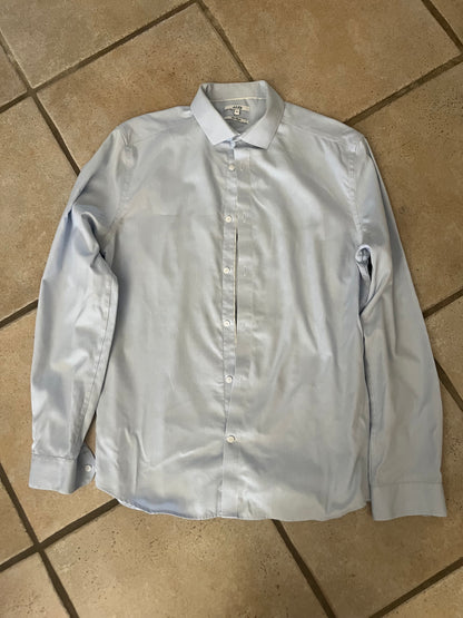 Chemise slim sans repassage unie coton