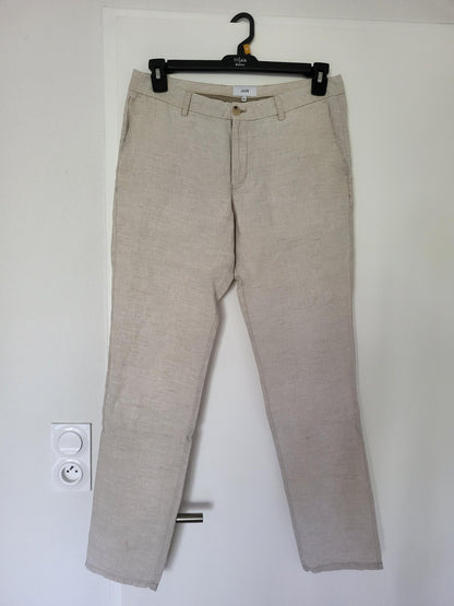 Pantalon droit 100% lin