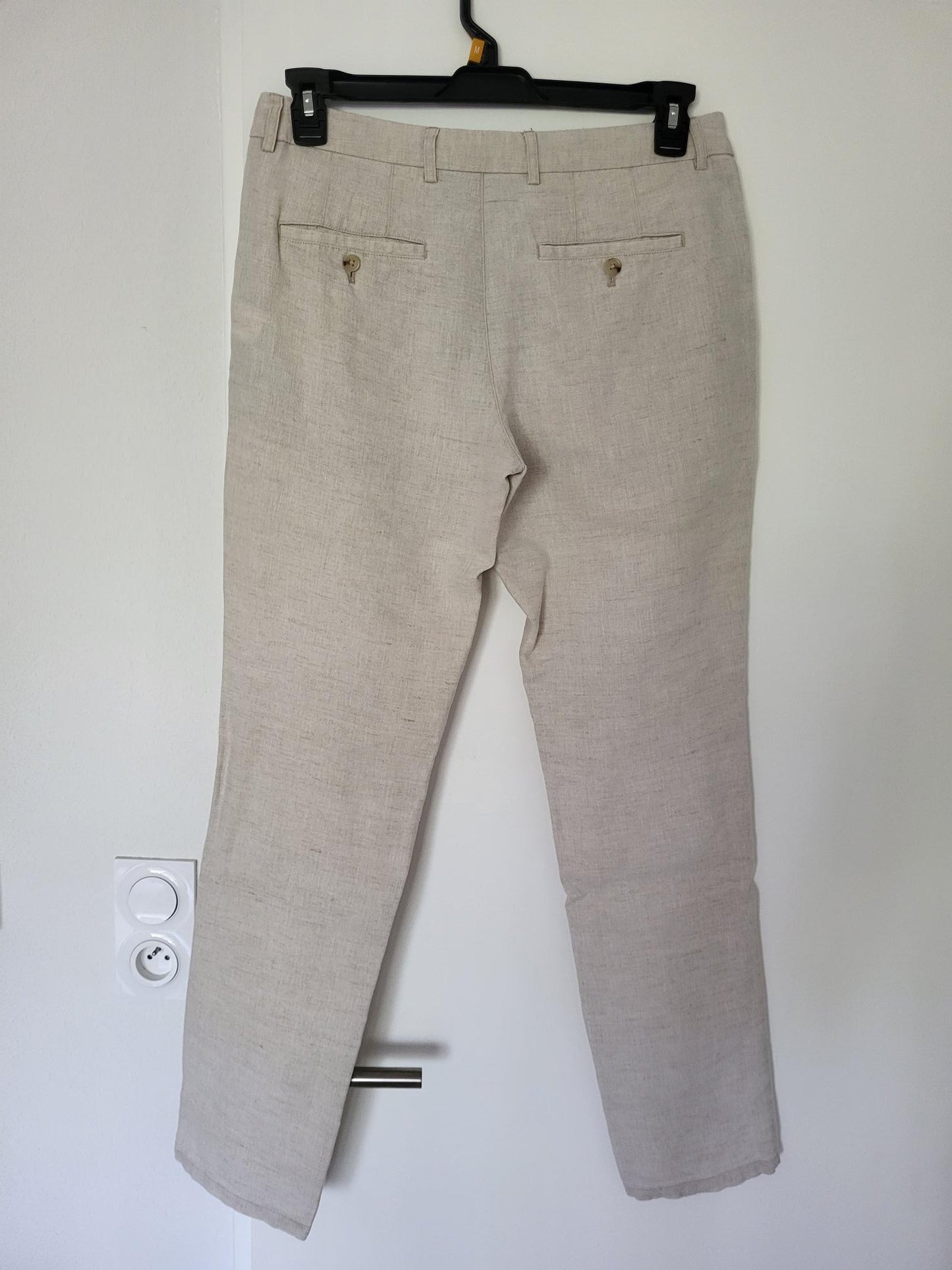 Pantalon droit 100% lin