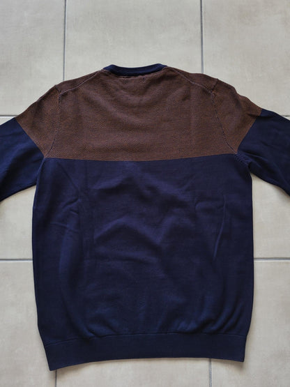 Pull colorblock avec poche poitrine