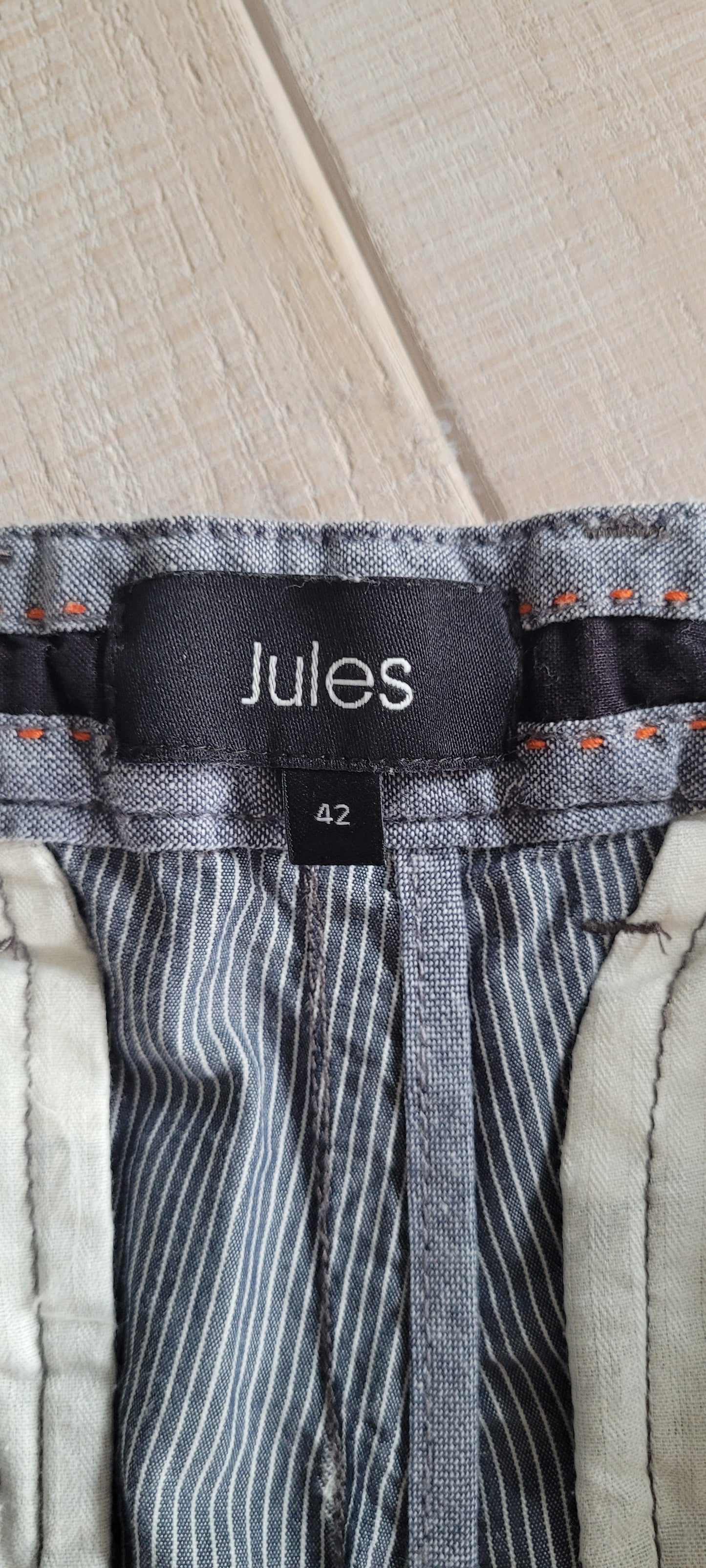 Bermuda chino imprimé rayé fantaisie