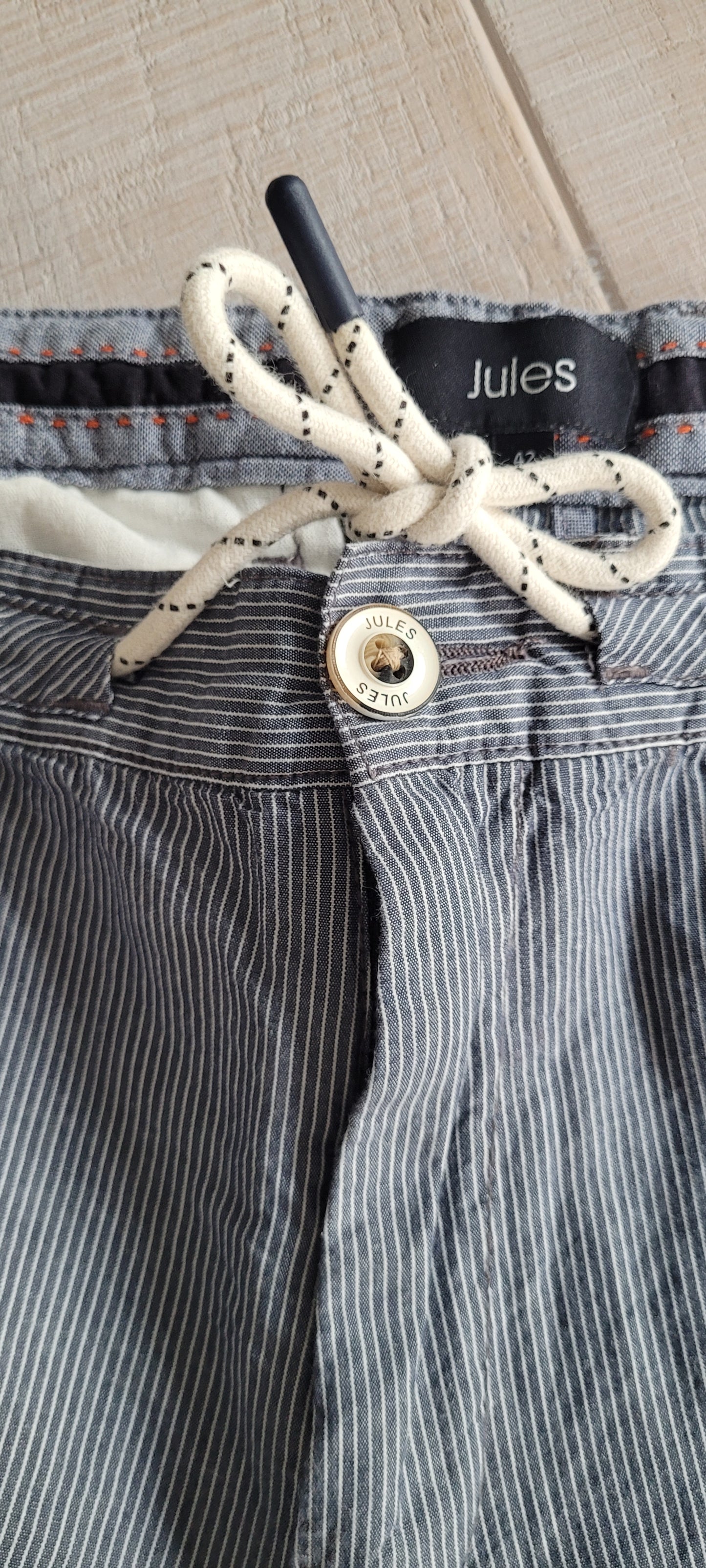 Bermuda chino imprimé rayé fantaisie