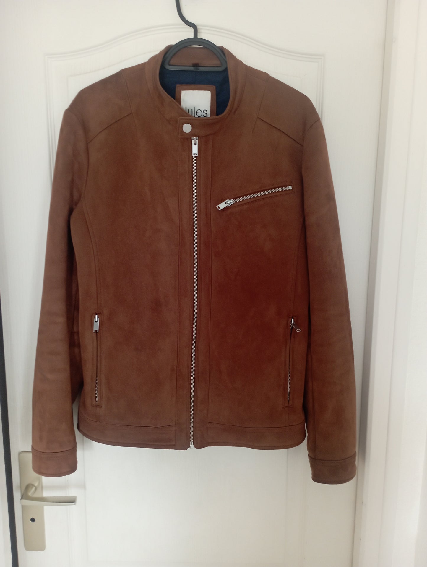 Blouson zippé suédine