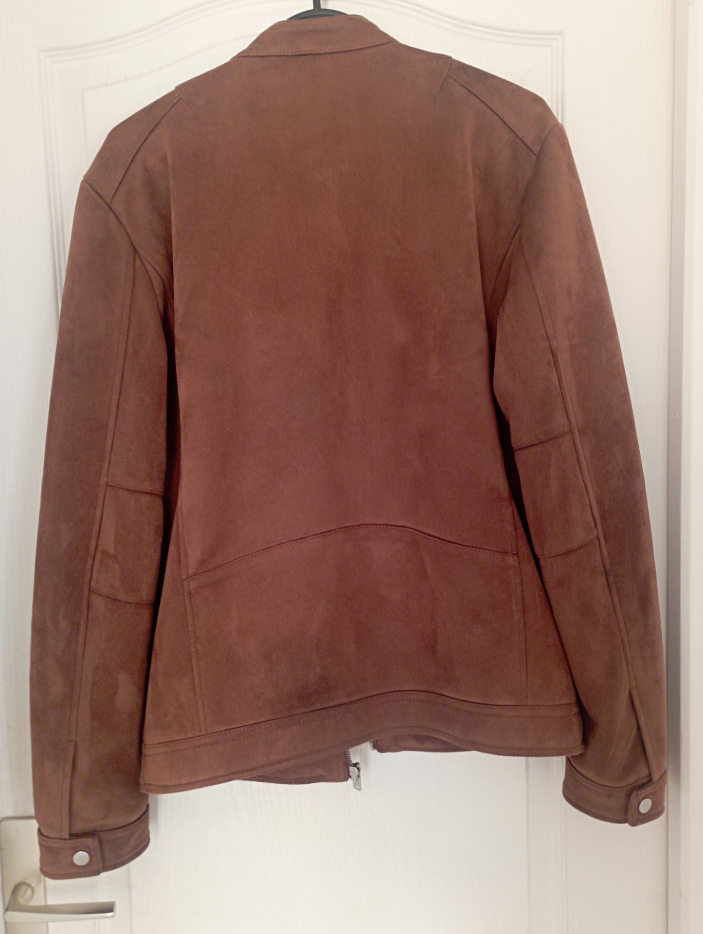 Blouson zippé suédine