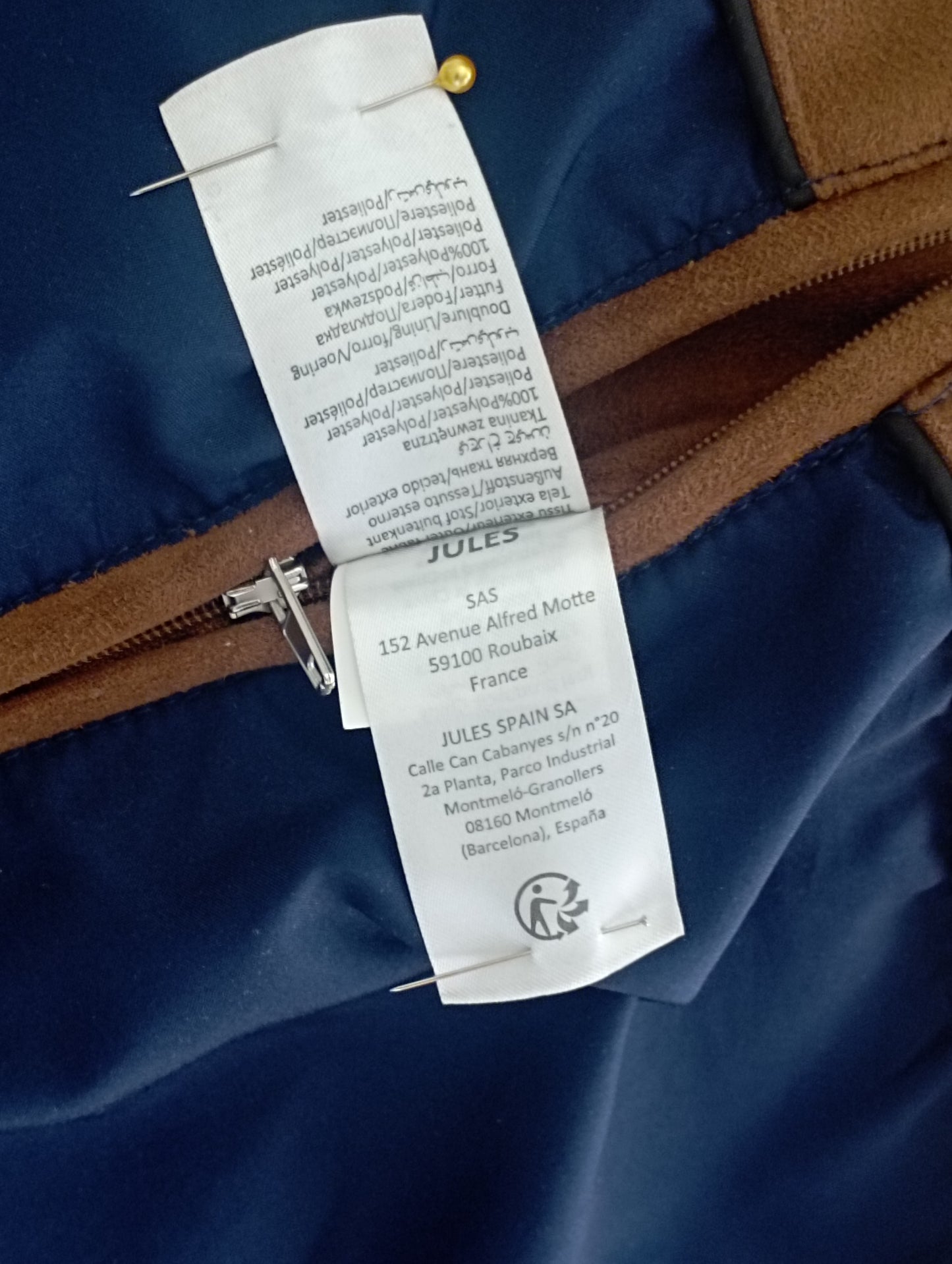Blouson zippé suédine