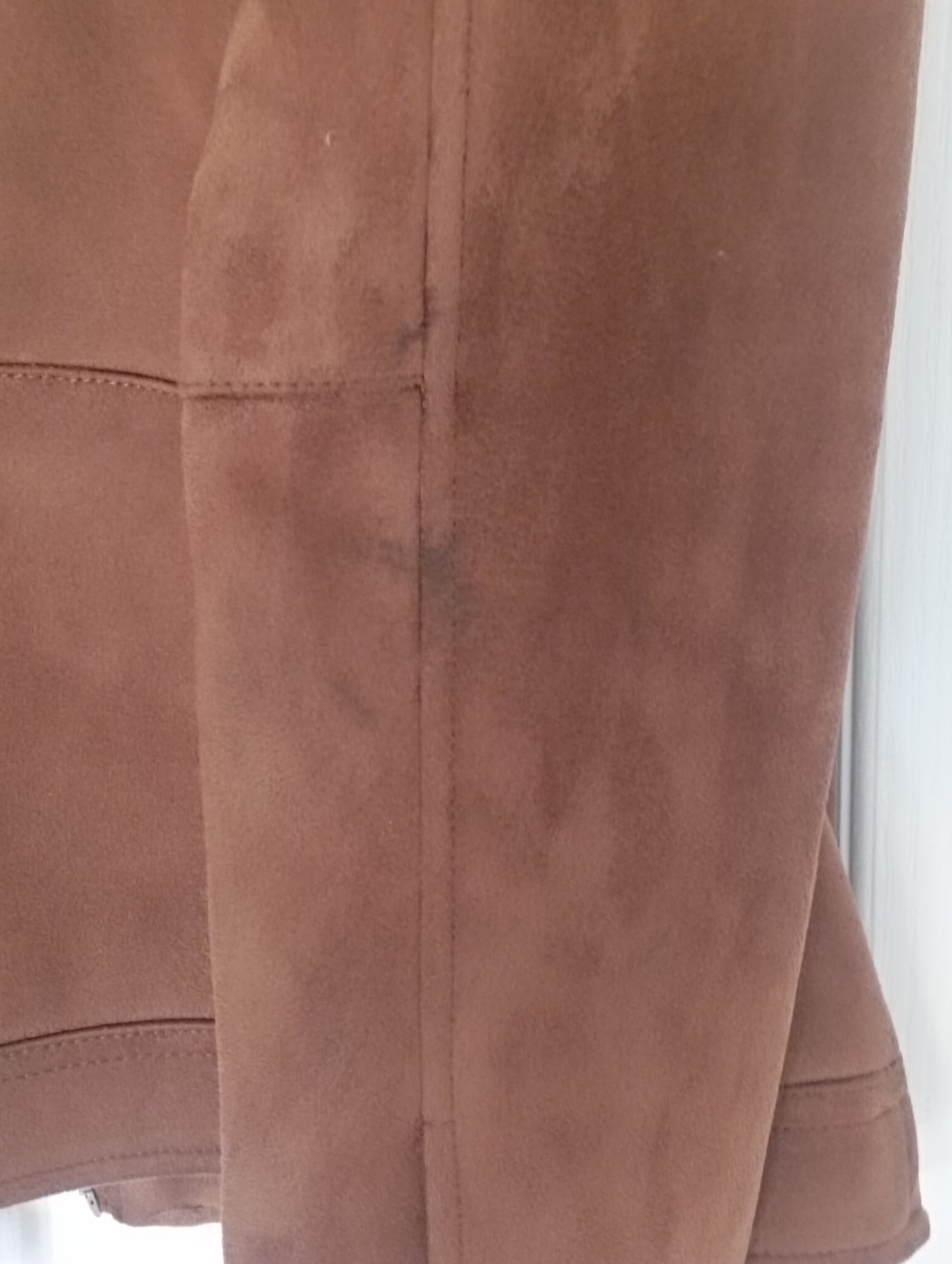 Blouson zippé suédine