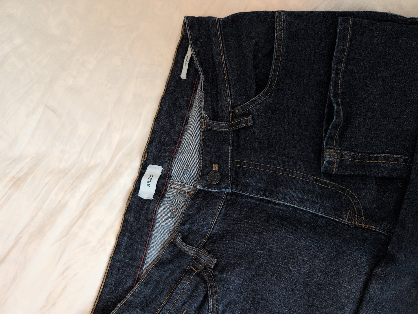 Jean regular en coton et polyester recyclés