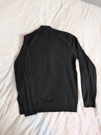 Pull fin, col cheminée noir