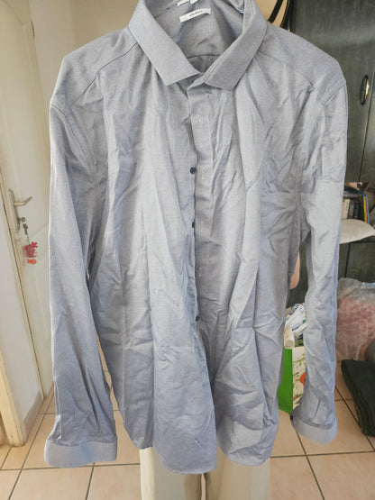 Chemise slim sans repassage unie coton