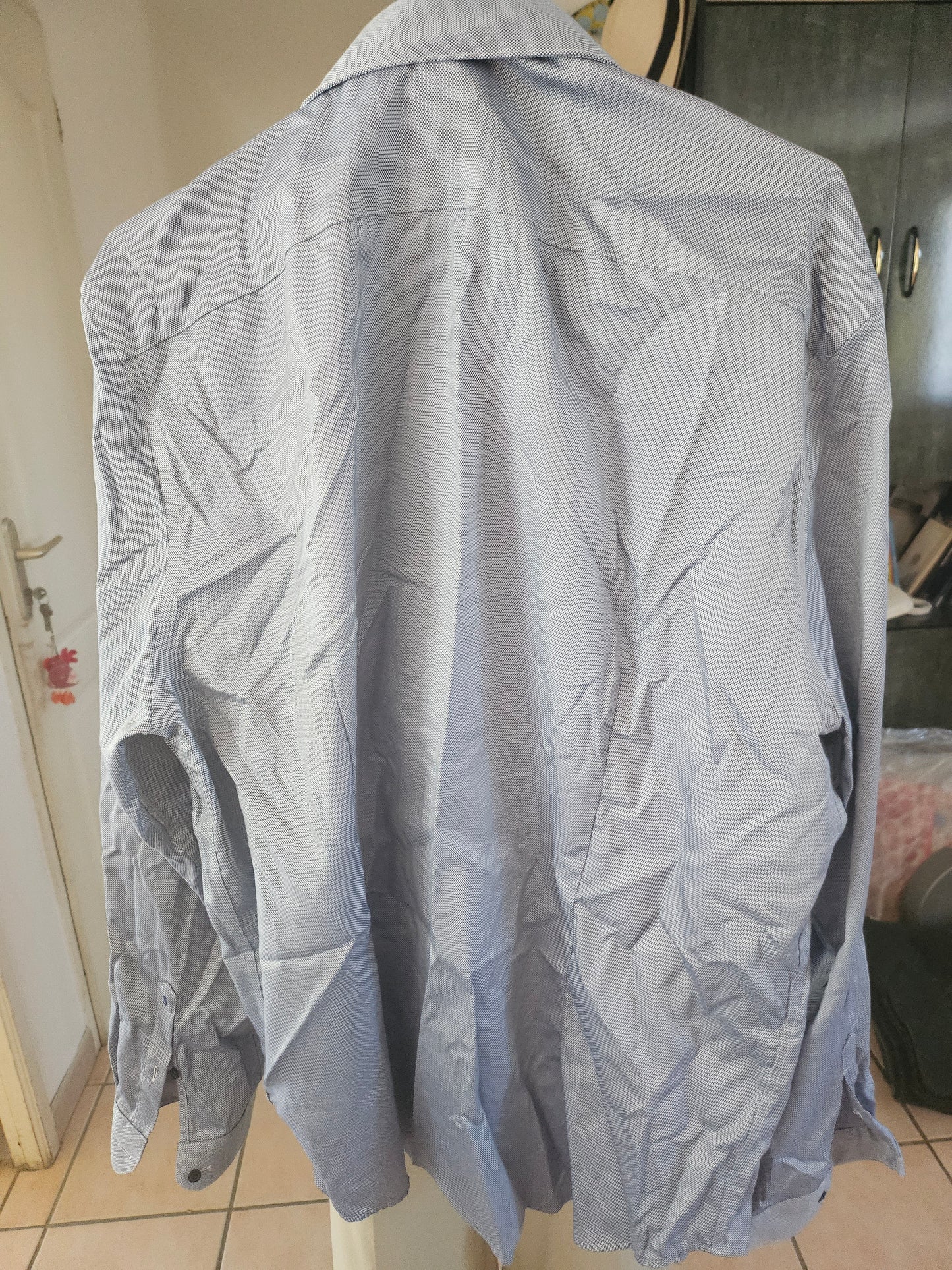 Chemise slim sans repassage unie coton