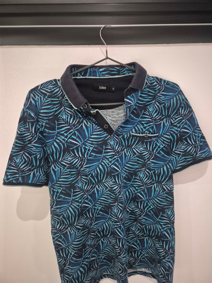 Polo à manche courtes imprimé tropical