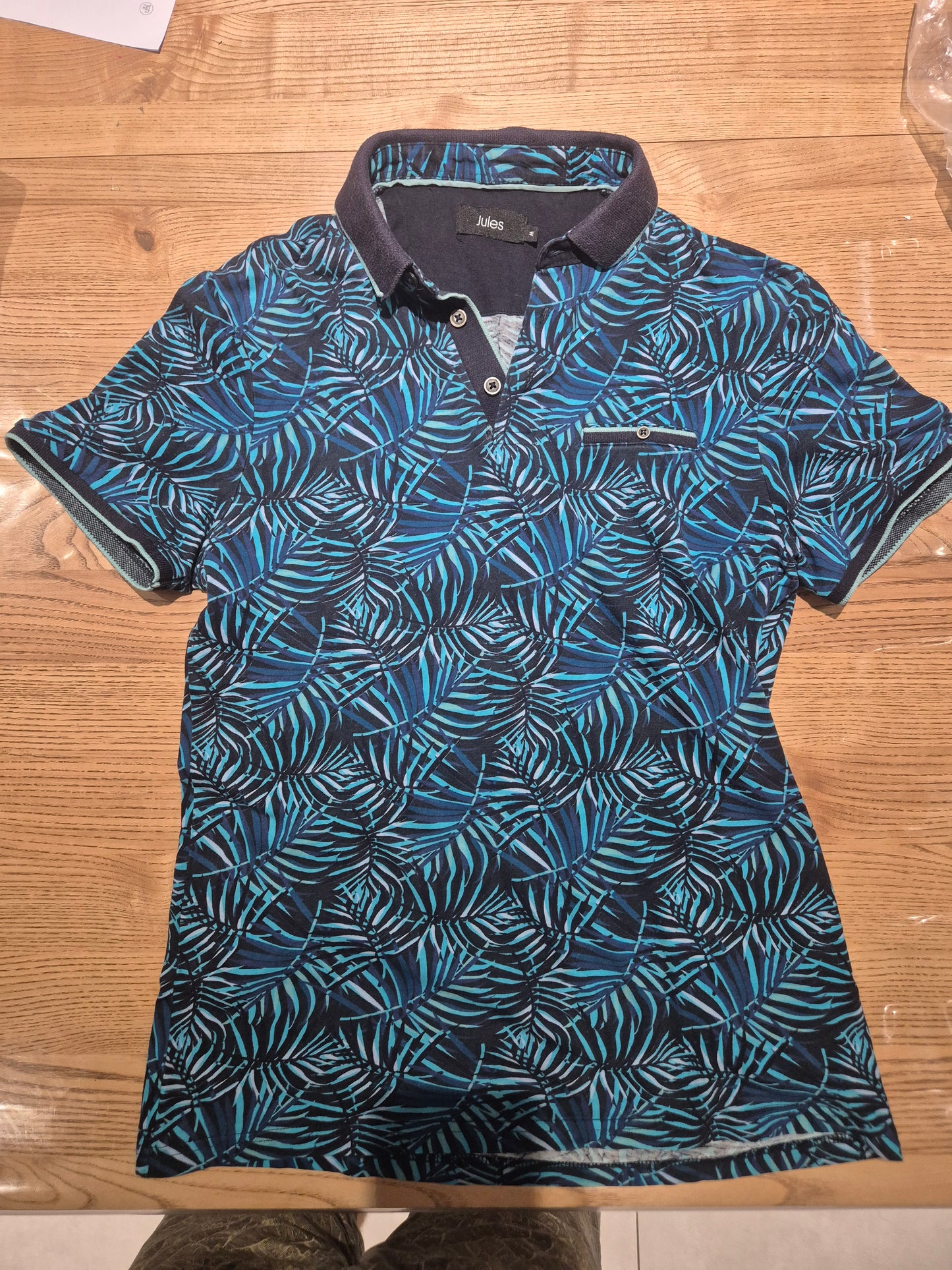 Polo à manche courtes imprimé tropical