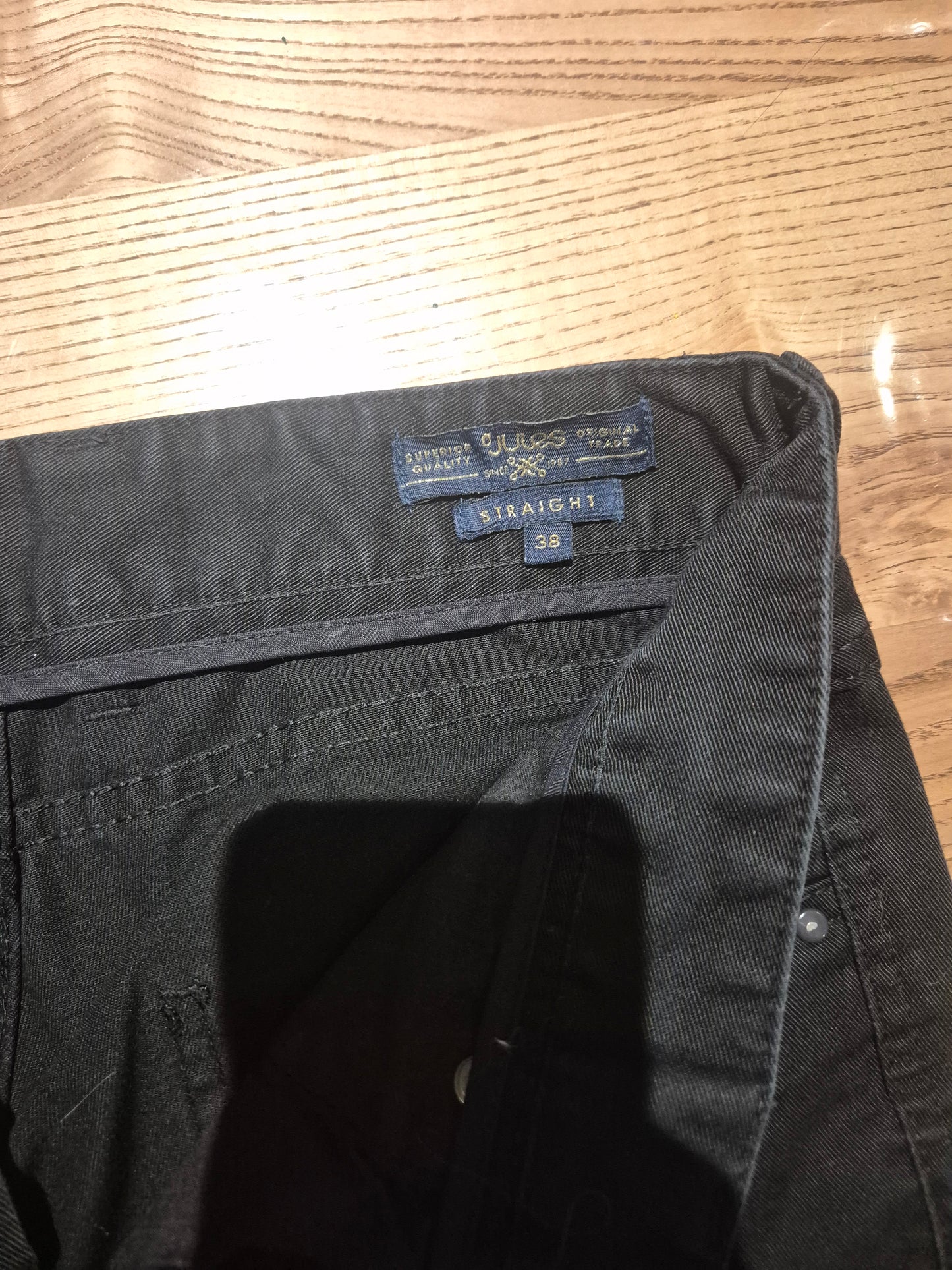 Pantalon chino noir taille 38