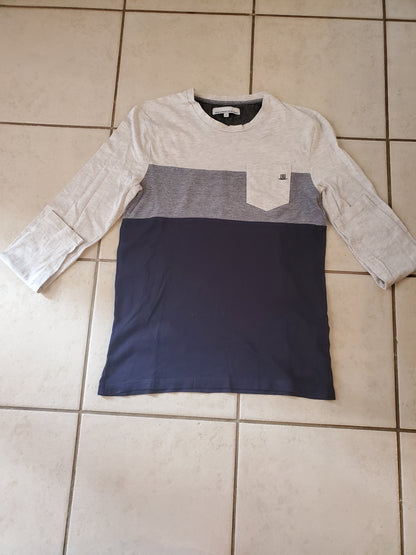 Tee-shirt col rond color block