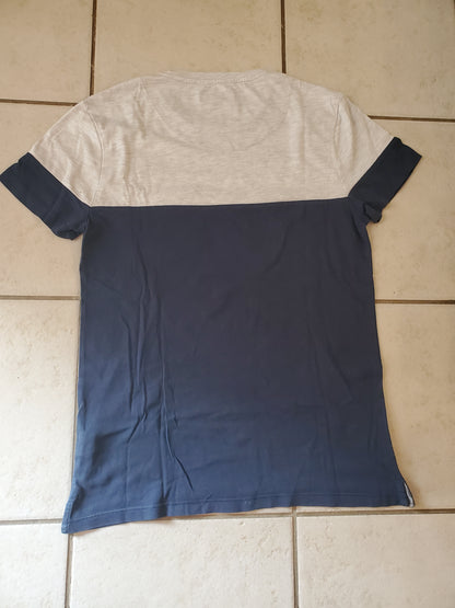 Tee-shirt col rond color block