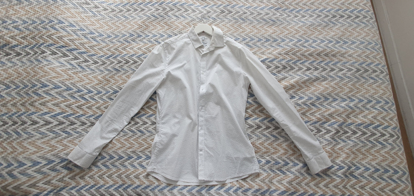 Chemise slim imprimé papillon coton