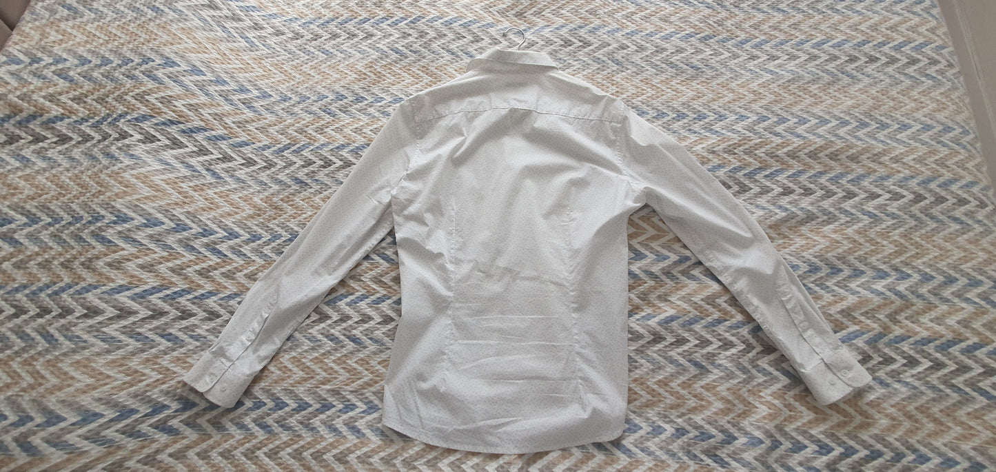 Chemise slim imprimé papillon coton