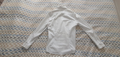 Chemise slim imprimé papillon coton