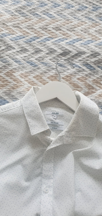 Chemise slim imprimé papillon coton