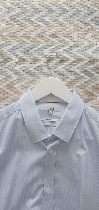 Chemise slim repassage facile rayures coton