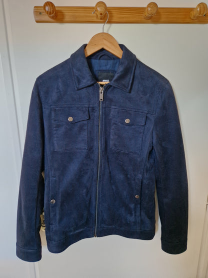 Blouson suédine col chemine