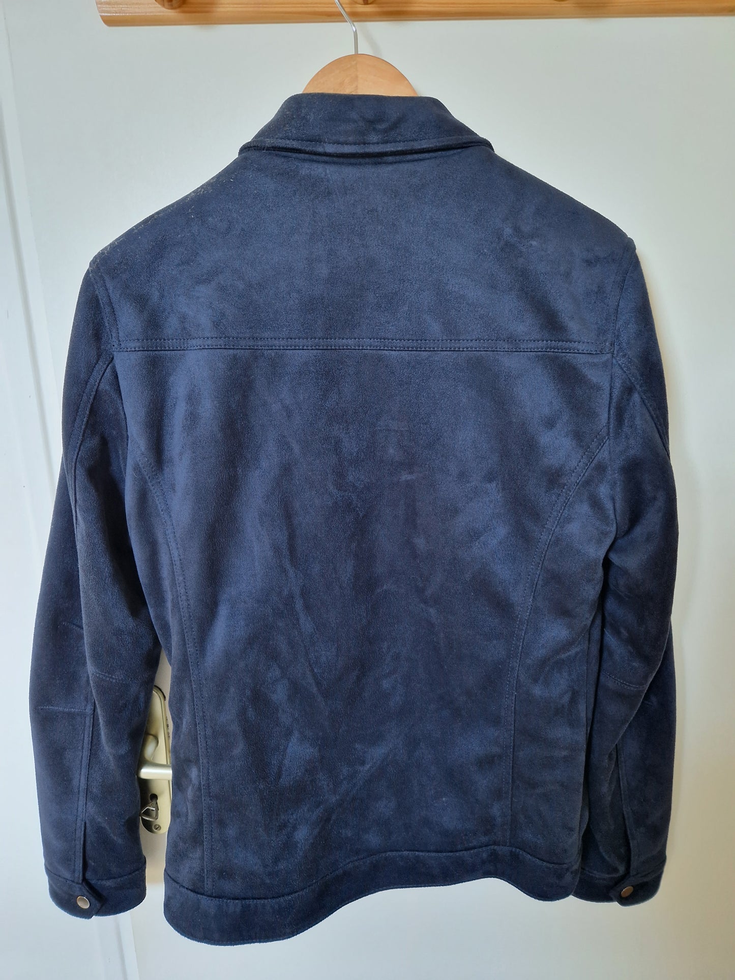 Blouson suédine col chemine