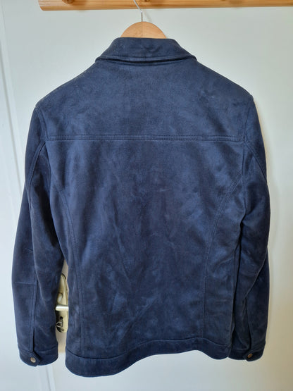 Blouson suédine col chemine